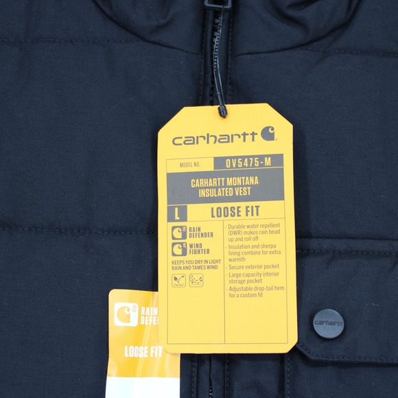 Carhartt Montana Insulated Loose Fit Vest Mens Size Large Black NEW - Picture 4 of 6